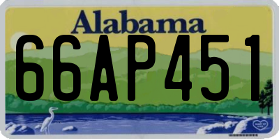 AL license plate 66AP451