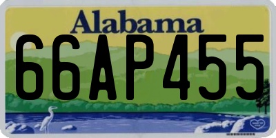 AL license plate 66AP455