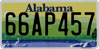 AL license plate 66AP457