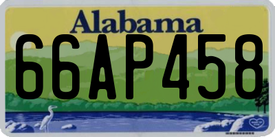 AL license plate 66AP458