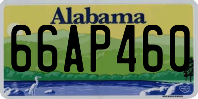 AL license plate 66AP460