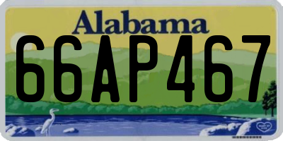 AL license plate 66AP467