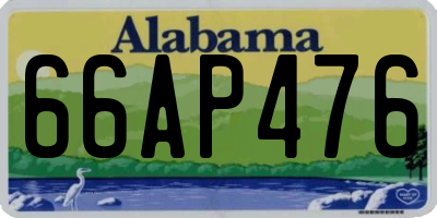 AL license plate 66AP476