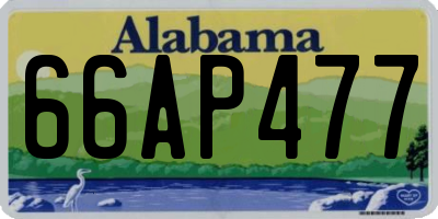 AL license plate 66AP477