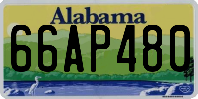 AL license plate 66AP480