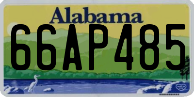 AL license plate 66AP485