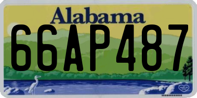 AL license plate 66AP487