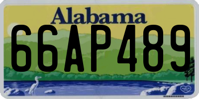 AL license plate 66AP489