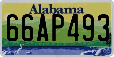 AL license plate 66AP493