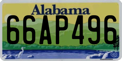 AL license plate 66AP496