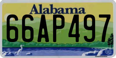 AL license plate 66AP497