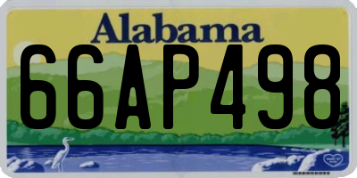 AL license plate 66AP498