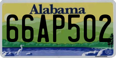 AL license plate 66AP502
