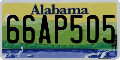 AL license plate 66AP505