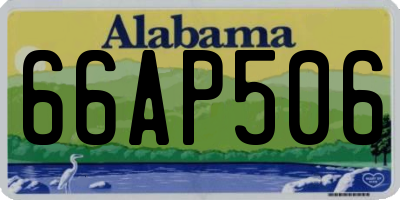 AL license plate 66AP506