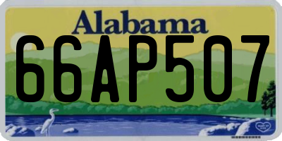 AL license plate 66AP507