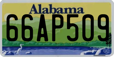 AL license plate 66AP509