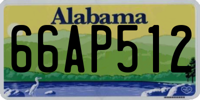 AL license plate 66AP512