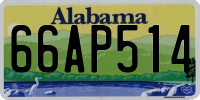 AL license plate 66AP514