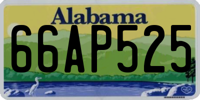 AL license plate 66AP525