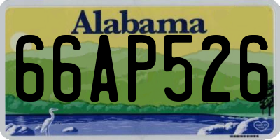 AL license plate 66AP526