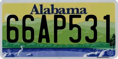 AL license plate 66AP531
