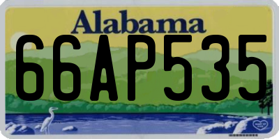 AL license plate 66AP535