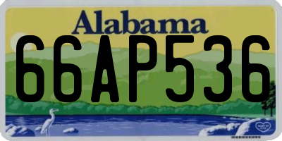 AL license plate 66AP536