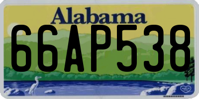 AL license plate 66AP538