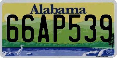 AL license plate 66AP539