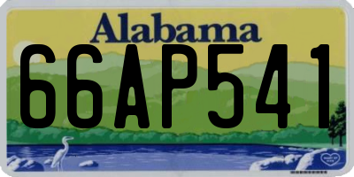 AL license plate 66AP541