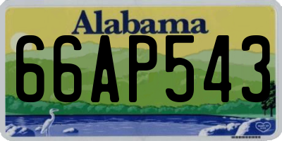 AL license plate 66AP543