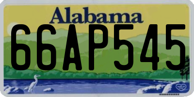 AL license plate 66AP545