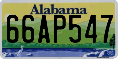 AL license plate 66AP547