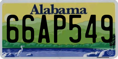 AL license plate 66AP549