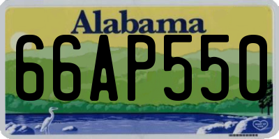 AL license plate 66AP550