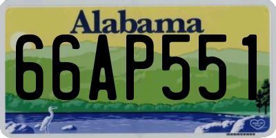 AL license plate 66AP551