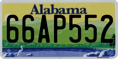 AL license plate 66AP552