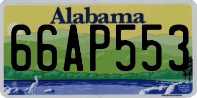 AL license plate 66AP553