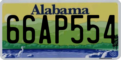 AL license plate 66AP554