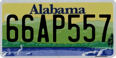 AL license plate 66AP557