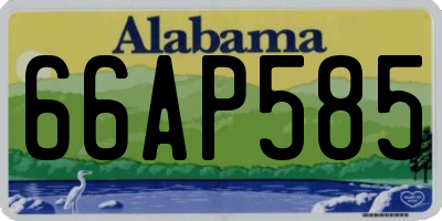 AL license plate 66AP585