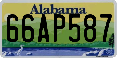 AL license plate 66AP587