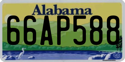 AL license plate 66AP588
