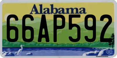 AL license plate 66AP592