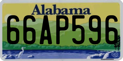 AL license plate 66AP596