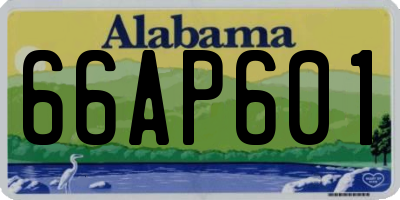 AL license plate 66AP601