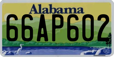 AL license plate 66AP602