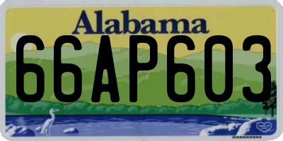 AL license plate 66AP603