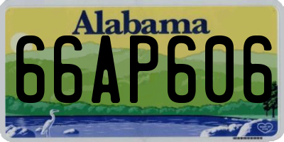 AL license plate 66AP606